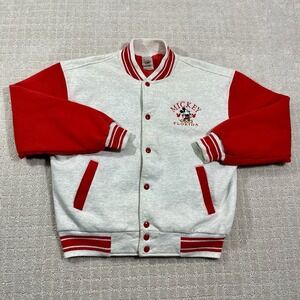 VTG 90s Mickey Mouse Florida Size Large Walt Disney Sweatshirt Varsity Jacket